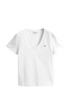 Reg Shield Ss V-Neck T-Shirt White GANT