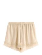Shorts Lace Satin Yellow Lindex