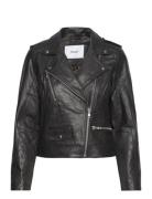 Nuzandras Leather Jacket Black Nümph