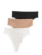 Brief Thong High Cotton 3 Pack Black Lindex