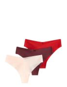 3-Pack Invisible Thongs With Regular Waist Red Lindex