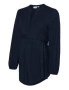 Mlelva Lia L/S Wo Top 2F Navy Mamalicious