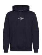 Outline Flag Script Hoodie Navy Tommy Hilfiger
