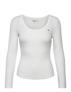 Tjw Reg Soft Rib Essential Ls White Tommy Jeans