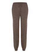 Rwvalencia Merino Wool Mw Trousers Brown Rosemunde