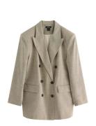 Blazer Med Dobbelt Knaplukning Beige Lindex
