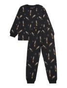 Pyjamas Ls Set Aop Black Minymo
