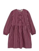Dress Woven Stripe Pink Creamie