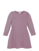 Dress Ls Glitter Rib Pink Minymo