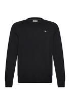 Casual Cotton C-Neck Black GANT