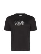 Ss Fitted Script Calvin Klein Te Black Calvin Klein Jeans