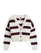 Tjw Badge Stripe Fluff Cardi Ext White Tommy Jeans