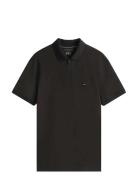 Performance Pique Zip Polo Black Tommy Hilfiger