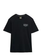Work Tab Loose Tee Black Superdry