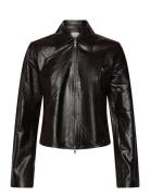 Sweep Leather Shirt Red Wine Leather-38 Burgundy Hope