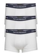 Mens Knit 3-Pack Trunks White Emporio Armani