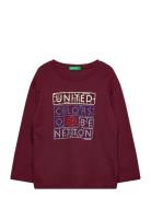 T-Shirt L/S Burgundy United Colors Of Benetton