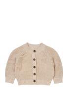 Knitted Classic Rib Cardigan Beige Copenhagen Colors