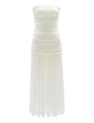 Solana Mesh Maxi Dress White Bardot