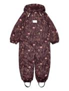 Snow Suit Aop Burgundy Minymo