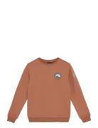 Loose Fit Sweat Chest Print Orange Indian Blue Jeans