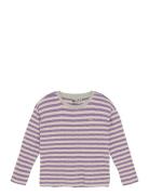 T-Shirt Longsleeve Stripe Purple Daily 7