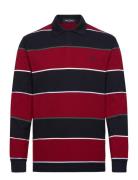 Hw Jersey Striped Polo Shirt Red Fred Perry