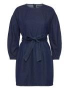 Leighton Denim Banana Slv Dres Navy French Connection