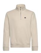 Terry Organic Cotton Half-Zip Sweater Cream Lexington Clothing