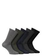 Knitted Merino Socks In 5-Pack Mixed Green Alpacasocks&Co