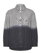 Stella Dark Navy White Stripe Black Brixtol Textiles