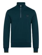 Half Zip Sweatshirt Blue Fred Perry