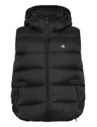 Svls Nylon Zip Off Hood Down Puf Black Calvin Klein Jeans