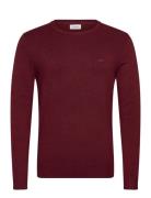 Ecovero L/S O-Neck Knit Burgundy Lindbergh