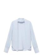Textured Blouse With Foulard Blue Mango