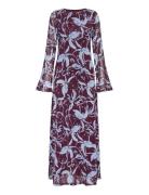 Onlcyril Mesh L/S Ankel Dress Wvn Purple ONLY