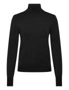 Glossy Knit Turtleneck Sweater Black Filippa K