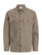 Jprrayle Melange Solid L/S Overshirt Sn Beige Jack & J S