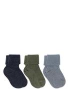 Wool Rib Baby Socks - 3-Pack Navy Mp Denmark