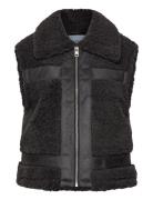 Msalda Faux Fur Vest Black Minus