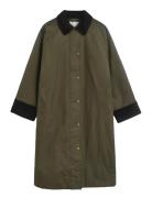 Waxed Cotton Relaxed Car Coat Khaki GANT