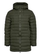Lohja Long Puffer Jacket W3T3 Green Rains
