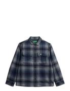 Wool Miller Overshirt Blue Superdry