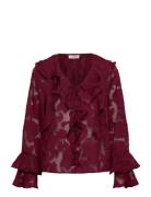 Floretta Blouse Burgundy A-View
