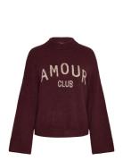 Amour Club Knit Burgundy Noella