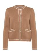 Contrast Knit Cardigan Beige GANT
