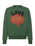 Love Freen Bear Sweatshirt Green THE ANIMALS OBSERVATORY