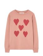 Hearts  Dof Lonf Sleeve T-Shirt Pink THE ANIMALS OBSERVATORY