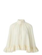 Esti Chiffon Cape Blouse Cream Malina