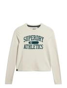 Athletic Ringer Slim L/S Top Cream Superdry